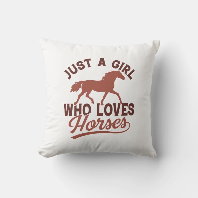 Coussin Juste Une Fille Qui Aime Les Chevaux (Recto)