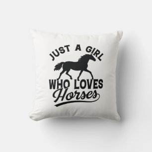 Coussin Juste Une Fille Qui Aime Les Chevaux