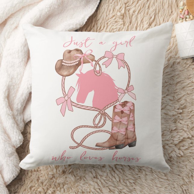 Coussin Juste une fille qui aime les chevaux, Western, Rod (Couverture)