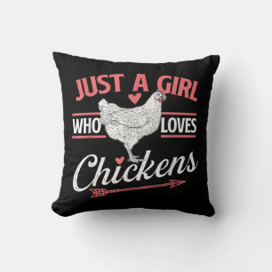 Coussin Juste Une Fille Qui Aime Les Poules - Amoureuse De