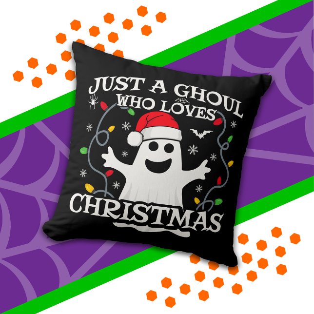 Coussin Juste une fille qui aime Noël Drôle Halloween (Créateur téléchargé)