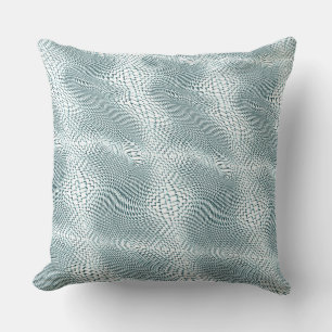 Coussin Jute numérique en argent incliné sur arrière - pla