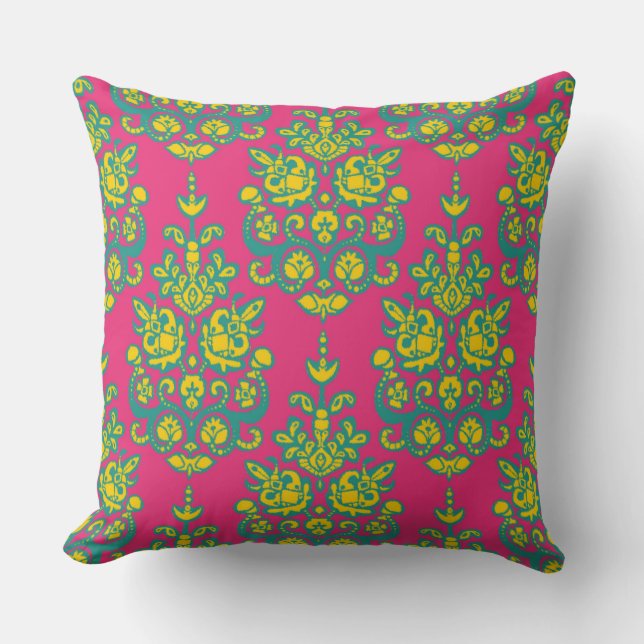 Coussin Kala damask ikat (Recto)