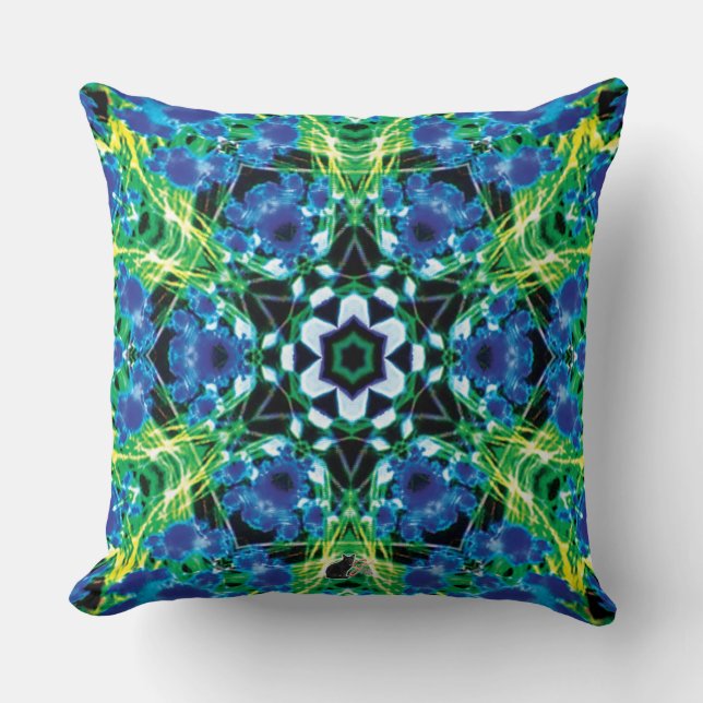 Coussin Kaleidoscope Crystalmarine (Recto)