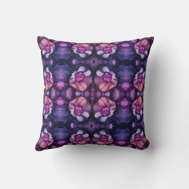 Coussin Kaleidoscope de la Marine rose (Verso)