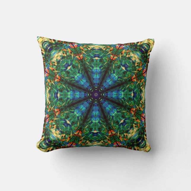 Coussin Kaleidoscope des couleurs (Recto)