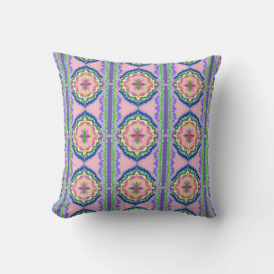 Coussin Kaleidoscope Fleurissant Vibrant : Mandala Rose et