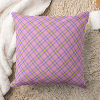 Coussin Kaleidoscope Tartan rose
