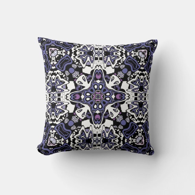 Coussin Kaliedoscope marocain géométrique de style ornemen (Recto)