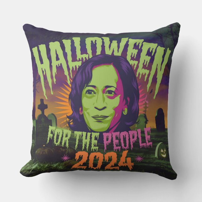 Coussin Kamala Halloween Jeter l'oreiller : un nouveau mod (Recto)