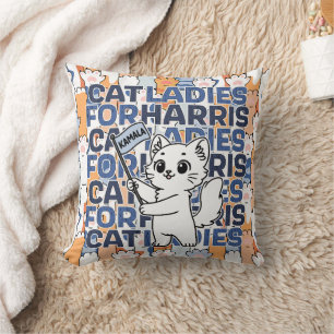 Coussin Kamala Harris 2024 Election Cat Ladies President