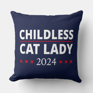 Coussin Kamala Harris - Enfless Cat Lady 2024 III
