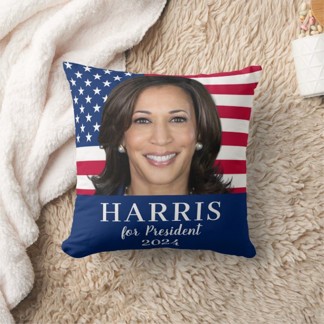 Coussin Kamala Harris Pour Président 2024 (Couverture)