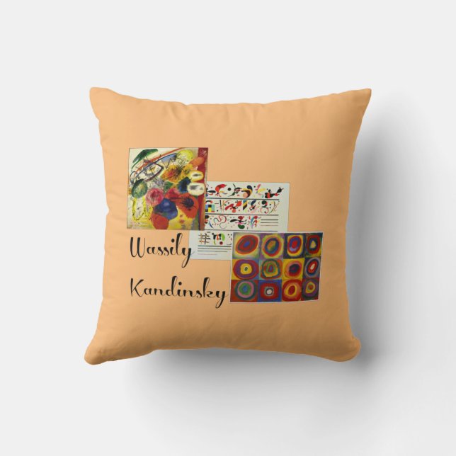 Coussin Kandinsky - Collage de trois tableaux (Verso)