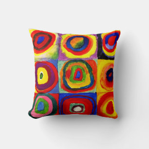 Coussin Kandinsky Farbstudie Quadrates Cercles Art