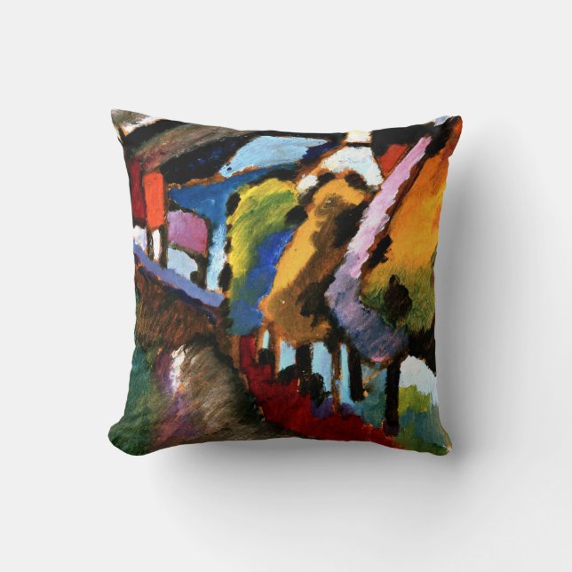 Coussin Kandinsky - Murnau, Château et Eglise (Recto)