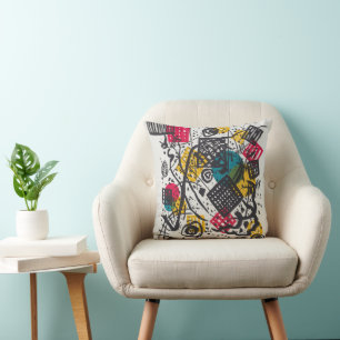 Coussin Kandinsky vintage Petits Mondes V Bauhaus Abstrait