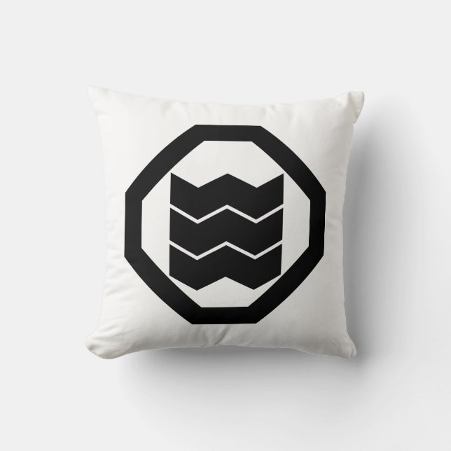 Coussin Kanji en forme de retrait pour trois sur plateau (Recto)