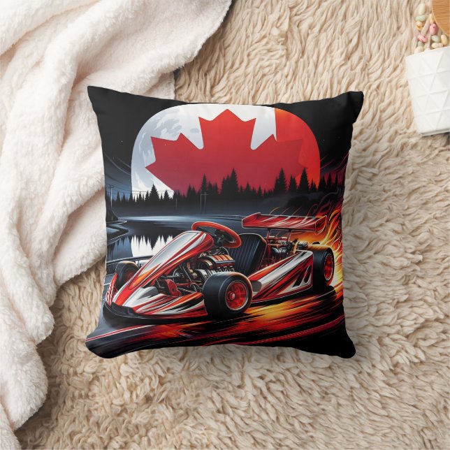 Coussin Kart dynamique sous le clair de lune canadien (Couverture)