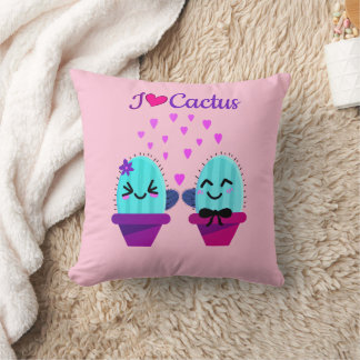 Coussin kawaii cactus amour