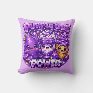 Coussin kawaii Power Ube Violet