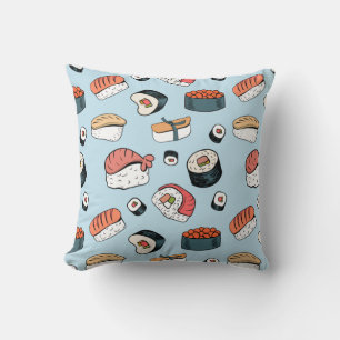 Coussin Kawaii Sushi Rolls Motif