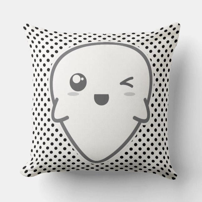 Coussin Kawaii Winking Ghost Thlow (Recto)