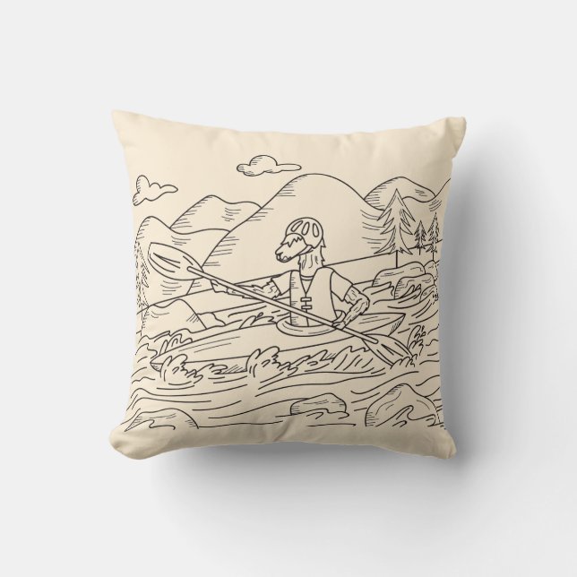 Coussin Kayak Aventure kaki de Trailpaca (Recto)