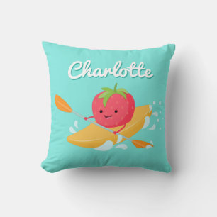 Coussin Kayaking Cute fraise