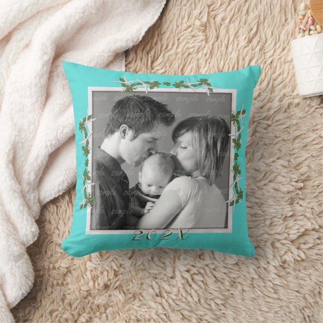 Coussin Keepsaké Famille Nouveau bébé Nouveaux mariés Phot (Couverture)