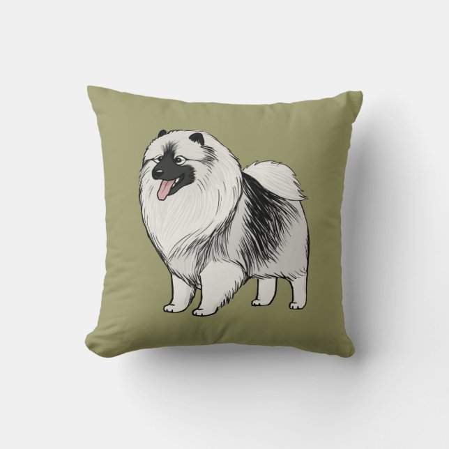 Coussin Keeshond (Recto)