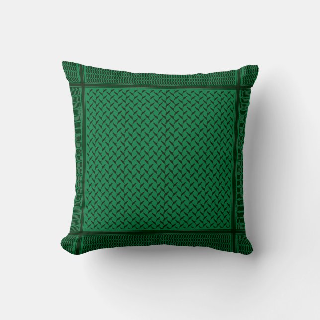 Coussin Keffiyeh palestinien | Motif de carte Palestine (Recto)