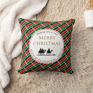 Coussin KENYA DRAPEAU TROIS HOMMES Sages Noël KENYAN