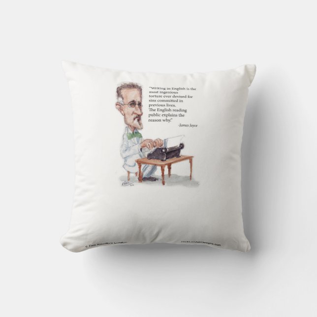 Coussin Kerr/Londres James Joyce & English Is Torture Cita (Recto)