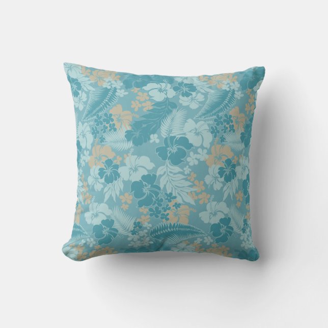 Coussin Ketmie de Hawaïen de baie de Kona (Recto)