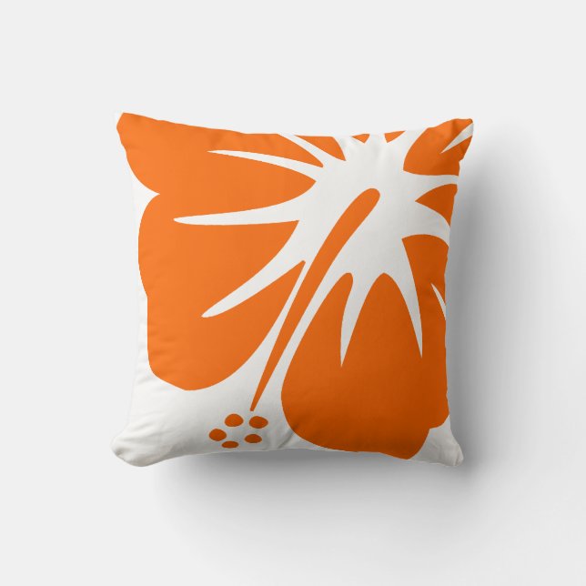 Coussin Ketmie orange (Recto)