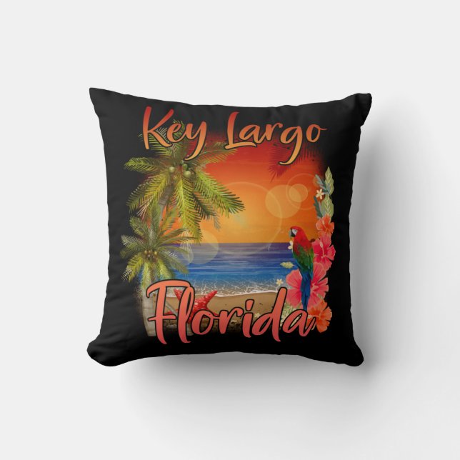 Coussin Key Largo Florida Keys Tropical Beach Sunset (Recto)