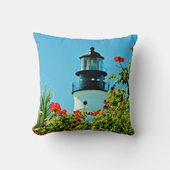 Coussin Key West, Phare de Floride Jeu d'oreiller (Recto)