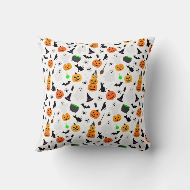 Coussin Kid Halloween Ghost Citrouille Black Chat Personna (Verso)