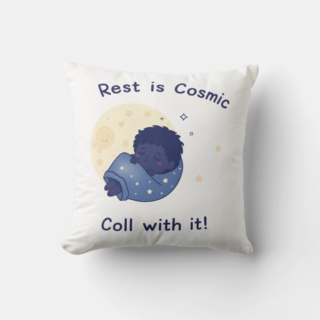 Coussin Kids Sleep Birthday - Rest is Cosmic (Recto)