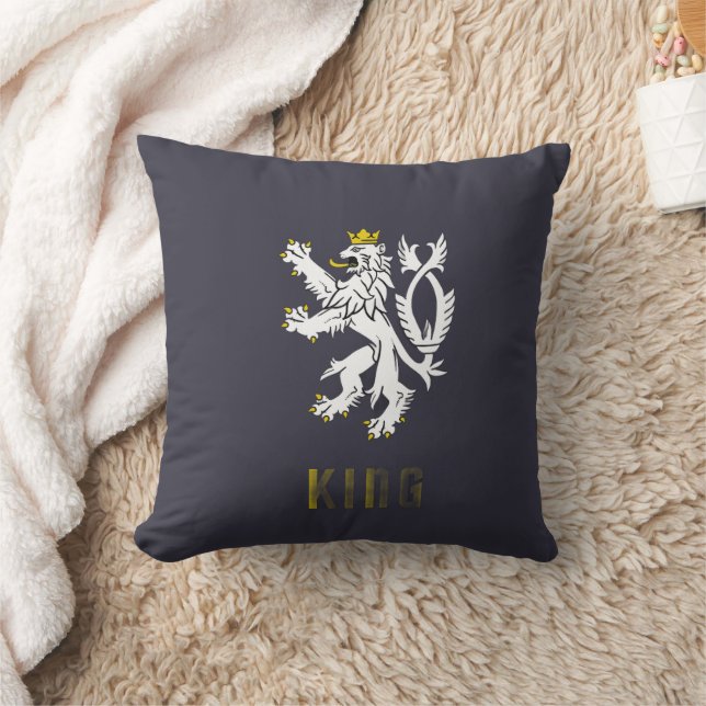 Coussin King Lion Crest Decorative Pillow (Couverture)