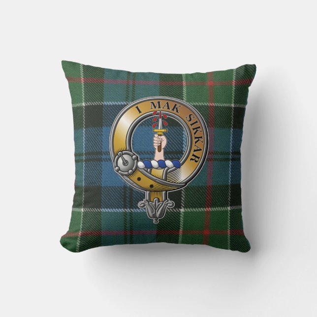 Coussin Kirkpatrick Tartan & Badge (Recto)