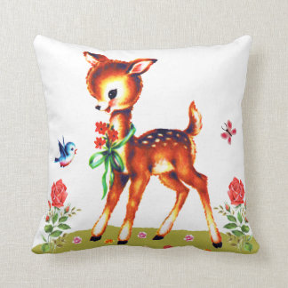 Coussin Kitschy mignon de cerfs communs