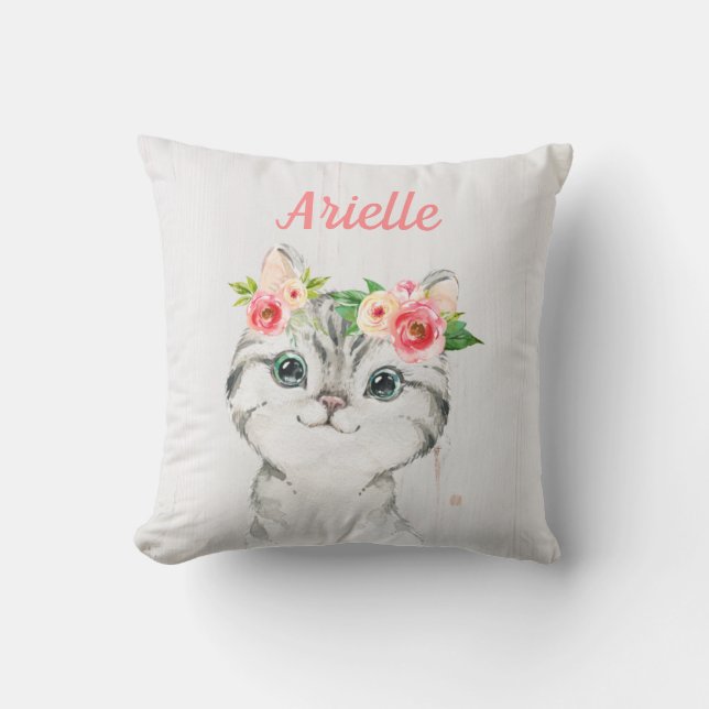 Coussin Kitten personnalisé, Chat Cuisine (Recto)