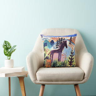 Coussin Klee - Le Cheval, célèbre peinture