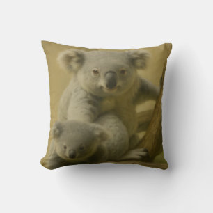 Coussin Koala Companions - Tender Wildlife Art Print