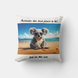 Coussin Koala plage de sable Australie le meilleur endroit