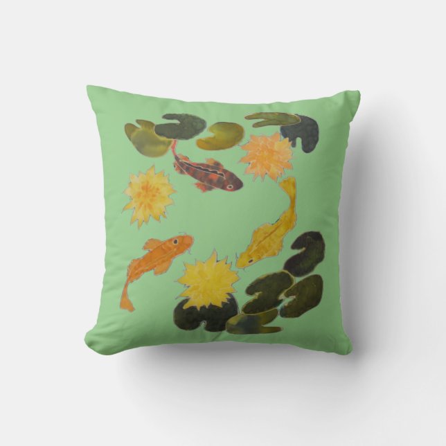 Coussin - Koi et Lilly Pads (Recto)