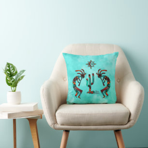 Coussin Kokopelli Et Cactus