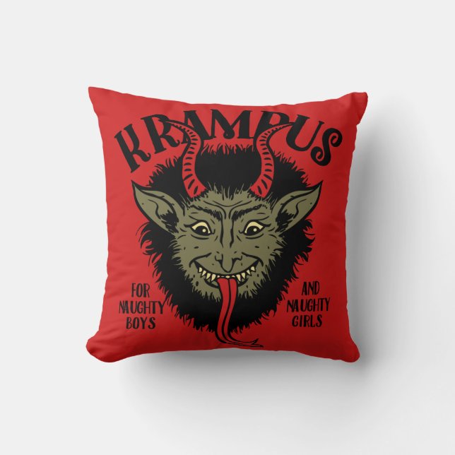 Coussin Krampus Face Naughty (Recto)